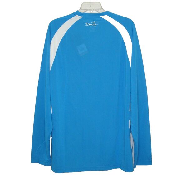 NWT Black Tip Mens UPF 30 Wicking Long Sleeve Sport Gill Tee Size XXL Blue White - Picture 5 of 10